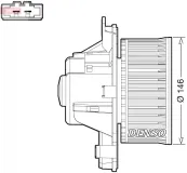 Innenraumgebläse 12 V DENSO DEA21014