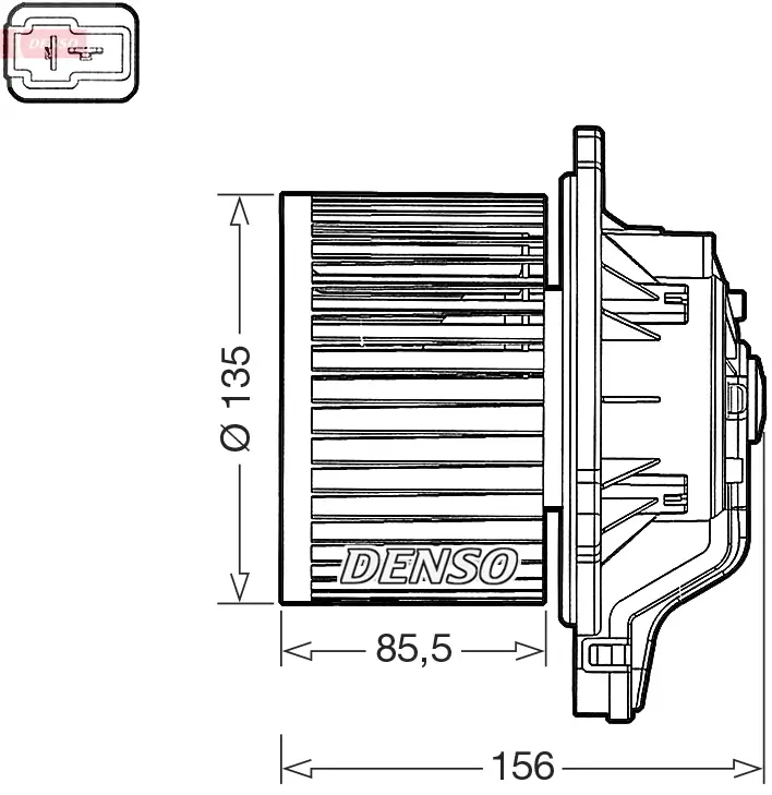 Innenraumgebläse 12 V DENSO DEA43016