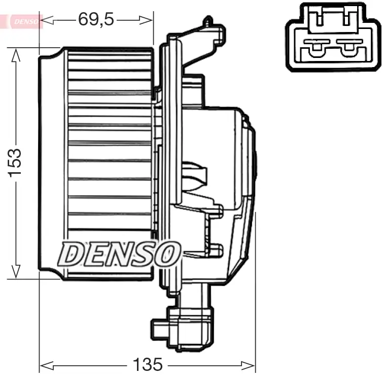 Innenraumgebläse 12 V DENSO DEA50000