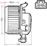 Innenraumgebläse 12 V DENSO DEA50000