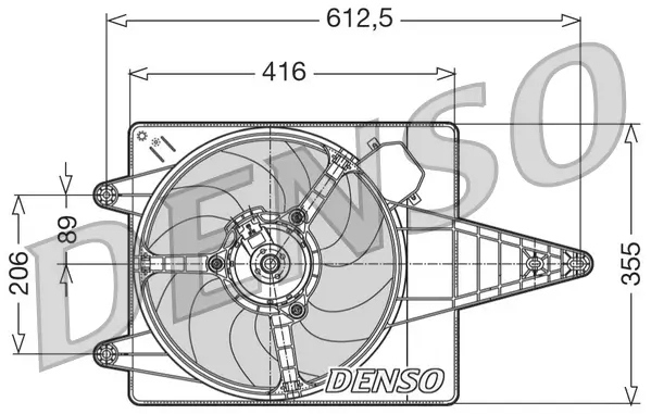 Lüfter, Motorkühlung 12 V DENSO DER01004