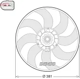 Lüfter, Motorkühlung 12 V DENSO DER02006