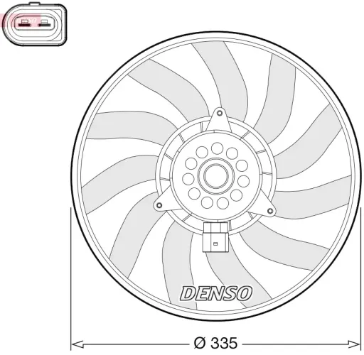 Lüfter, Motorkühlung 12 V DENSO DER02008 Bild Lüfter, Motorkühlung 12 V DENSO DER02008