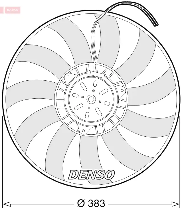 Lüfter, Motorkühlung 12 V DENSO DER02009