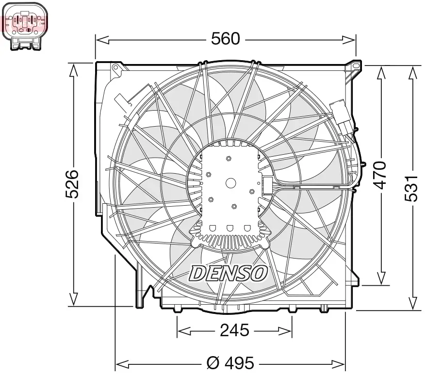 Lüfter, Motorkühlung 12 V DENSO DER05008