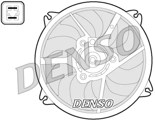 Lüfter, Motorkühlung 12 V DENSO DER07006