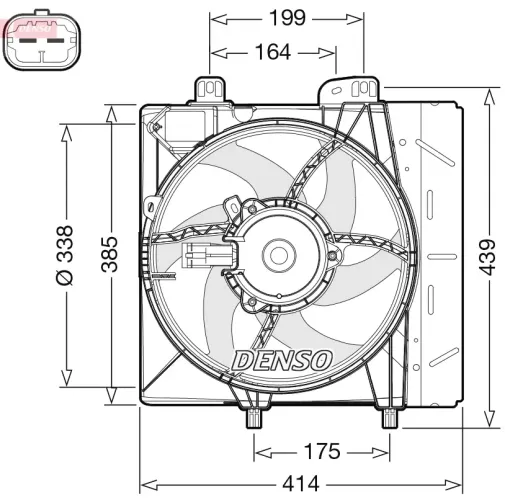 Lüfter, Motorkühlung 12 V DENSO DER07011 Bild Lüfter, Motorkühlung 12 V DENSO DER07011