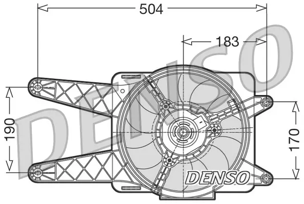 Lüfter, Motorkühlung 12 V DENSO DER09016