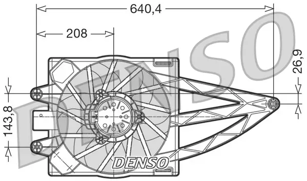 Lüfter, Motorkühlung 12 V DENSO DER09018