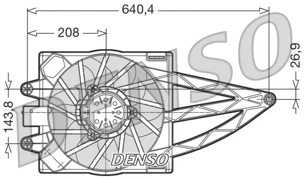 Lüfter, Motorkühlung 12 V DENSO DER09019