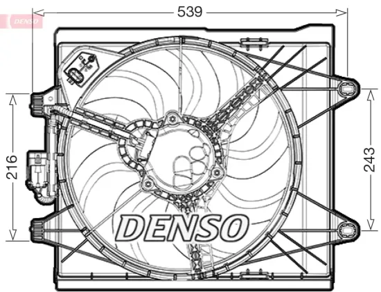 Lüfter, Motorkühlung DENSO DER09286 Bild Lüfter, Motorkühlung DENSO DER09286