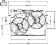 Lüfter, Motorkühlung 12 V DENSO DER09311