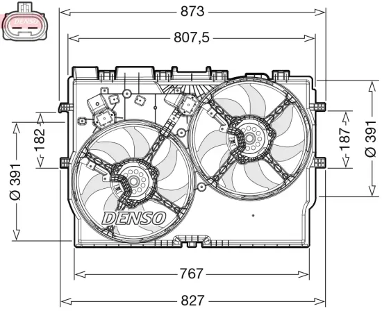 Lüfter, Motorkühlung 12 V DENSO DER09311 Bild Lüfter, Motorkühlung 12 V DENSO DER09311