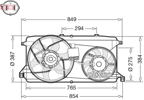 Lüfter, Motorkühlung 12 V DENSO DER10009 Bild Lüfter, Motorkühlung 12 V DENSO DER10009