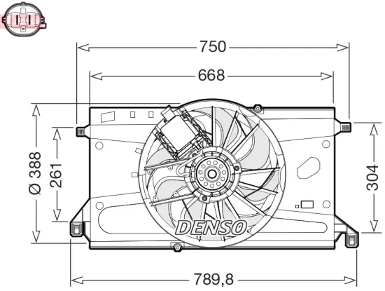 Lüfter, Motorkühlung DENSO DER10011 Bild Lüfter, Motorkühlung DENSO DER10011