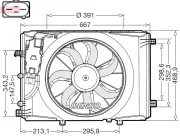 Lüfter, Motorkühlung 12 V DENSO DER17000