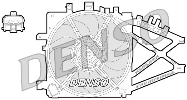 Lüfter, Motorkühlung 12 V DENSO DER20014