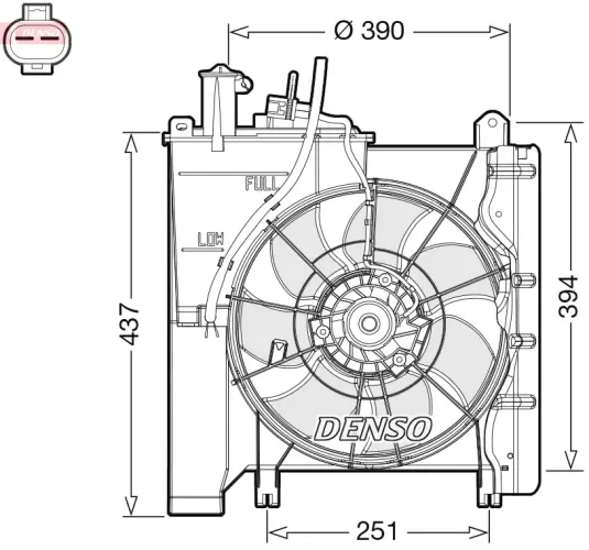 Lüfter, Motorkühlung 12 V DENSO DER21023 Bild Lüfter, Motorkühlung 12 V DENSO DER21023
