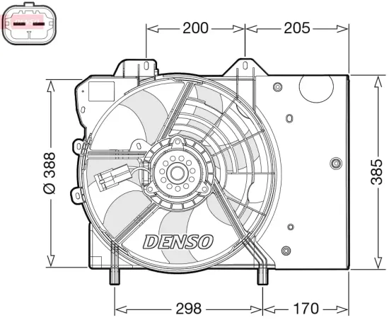 Lüfter, Motorkühlung 12 V DENSO DER21024 Bild Lüfter, Motorkühlung 12 V DENSO DER21024