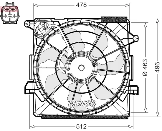 Lüfter, Motorkühlung DENSO DER43000 Bild Lüfter, Motorkühlung DENSO DER43000