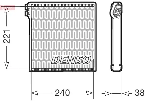 Verdampfer, Klimaanlage DENSO DEV09102