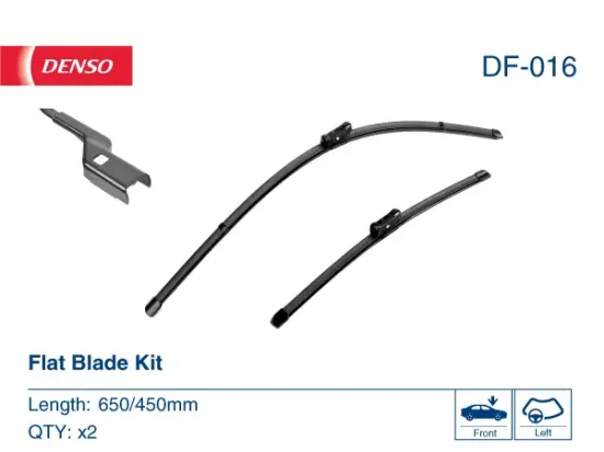 Wischblatt beifahrerseitig fahrerseitig DENSO DF-016 Bild Wischblatt beifahrerseitig fahrerseitig DENSO DF-016