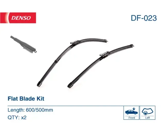 Wischblatt beifahrerseitig fahrerseitig DENSO DF-023 Bild Wischblatt beifahrerseitig fahrerseitig DENSO DF-023