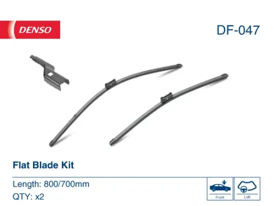 Wischblatt beifahrerseitig fahrerseitig DENSO DF-047 Bild Wischblatt beifahrerseitig fahrerseitig DENSO DF-047