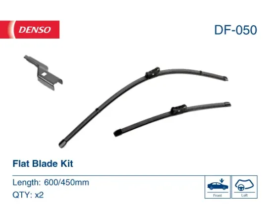 Wischblatt beifahrerseitig fahrerseitig DENSO DF-050 Bild Wischblatt beifahrerseitig fahrerseitig DENSO DF-050