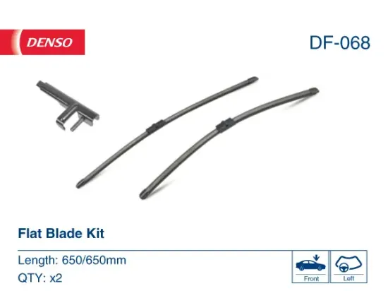 Wischblatt beifahrerseitig fahrerseitig DENSO DF-068 Bild Wischblatt beifahrerseitig fahrerseitig DENSO DF-068