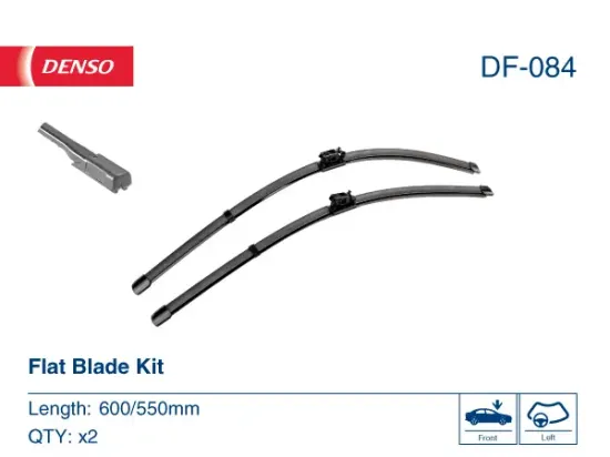 Wischblatt beifahrerseitig fahrerseitig DENSO DF-084 Bild Wischblatt beifahrerseitig fahrerseitig DENSO DF-084