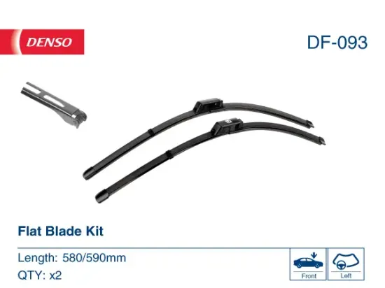 Wischblatt beifahrerseitig fahrerseitig DENSO DF-093 Bild Wischblatt beifahrerseitig fahrerseitig DENSO DF-093