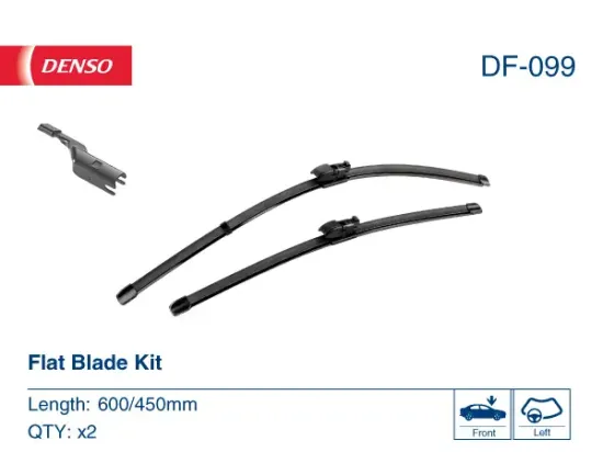 Wischblatt beifahrerseitig fahrerseitig DENSO DF-099 Bild Wischblatt beifahrerseitig fahrerseitig DENSO DF-099