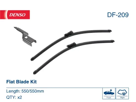 Wischblatt beifahrerseitig fahrerseitig DENSO DF-209 Bild Wischblatt beifahrerseitig fahrerseitig DENSO DF-209