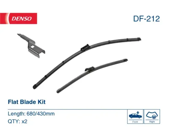 Wischblatt beifahrerseitig fahrerseitig DENSO DF-212 Bild Wischblatt beifahrerseitig fahrerseitig DENSO DF-212