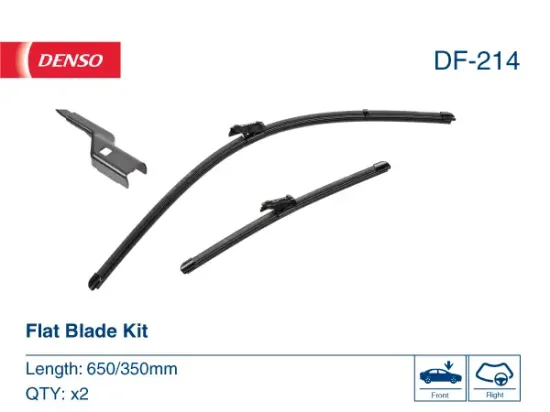 Wischblatt beifahrerseitig fahrerseitig DENSO DF-214 Bild Wischblatt beifahrerseitig fahrerseitig DENSO DF-214