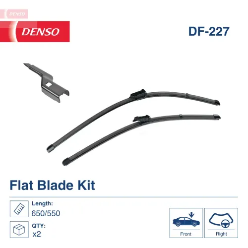 Wischblatt beifahrerseitig fahrerseitig DENSO DF-227 Bild Wischblatt beifahrerseitig fahrerseitig DENSO DF-227