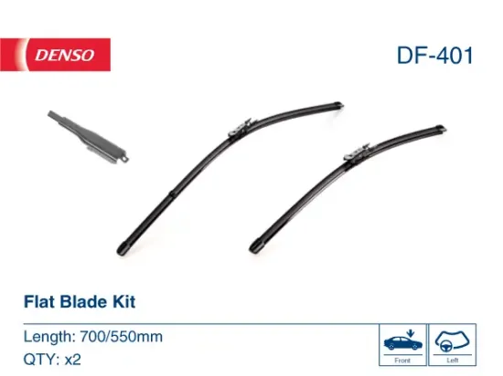Wischblatt beifahrerseitig fahrerseitig DENSO DF-401 Bild Wischblatt beifahrerseitig fahrerseitig DENSO DF-401
