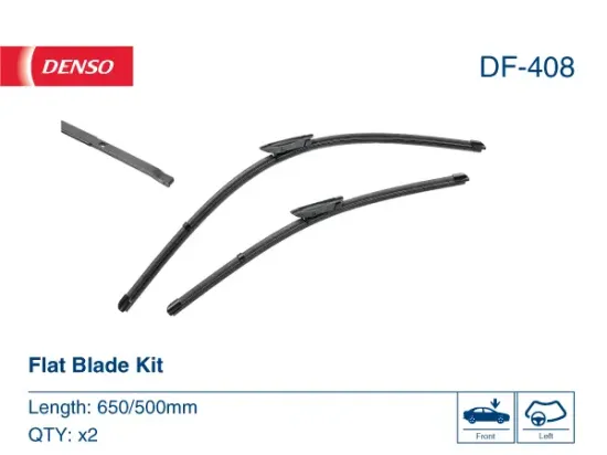 Wischblatt beifahrerseitig fahrerseitig DENSO DF-408 Bild Wischblatt beifahrerseitig fahrerseitig DENSO DF-408
