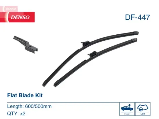 Wischblatt beifahrerseitig fahrerseitig DENSO DF-447 Bild Wischblatt beifahrerseitig fahrerseitig DENSO DF-447