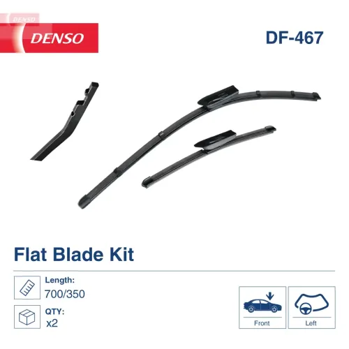 Wischblatt beifahrerseitig fahrerseitig DENSO DF-467 Bild Wischblatt beifahrerseitig fahrerseitig DENSO DF-467