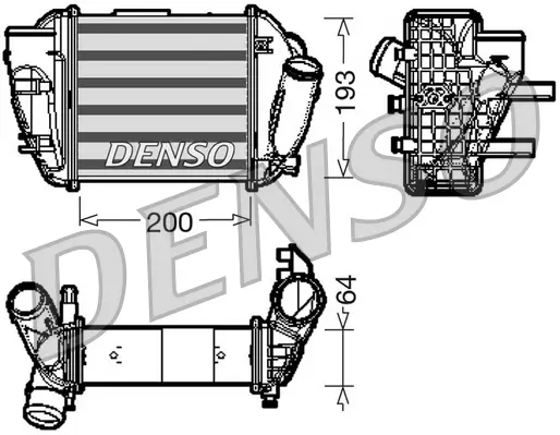 Ladeluftkühler links DENSO DIT02005 Bild Ladeluftkühler links DENSO DIT02005