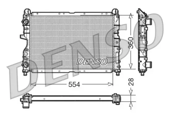 Kühler, Motorkühlung DENSO DRM01003 Bild Kühler, Motorkühlung DENSO DRM01003