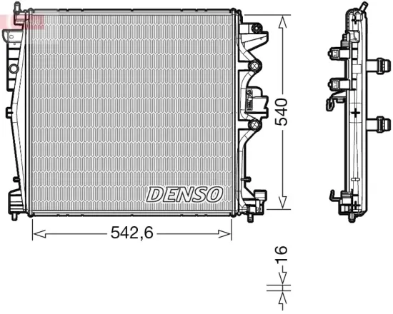 Kühler, Motorkühlung DENSO DRM01004 Bild Kühler, Motorkühlung DENSO DRM01004