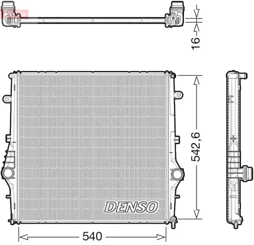 Kühler, Motorkühlung DENSO DRM01008 Bild Kühler, Motorkühlung DENSO DRM01008