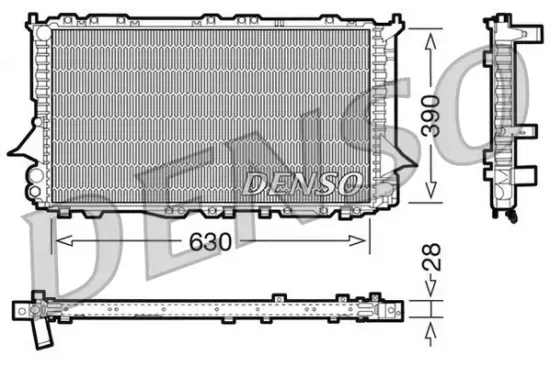 Kühler, Motorkühlung DENSO DRM02005 Bild Kühler, Motorkühlung DENSO DRM02005