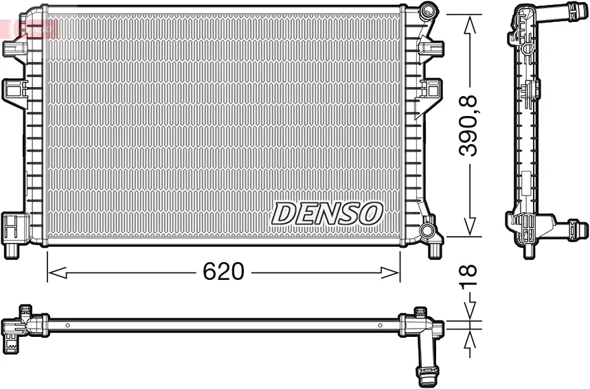 Kühler, Motorkühlung DENSO DRM02018