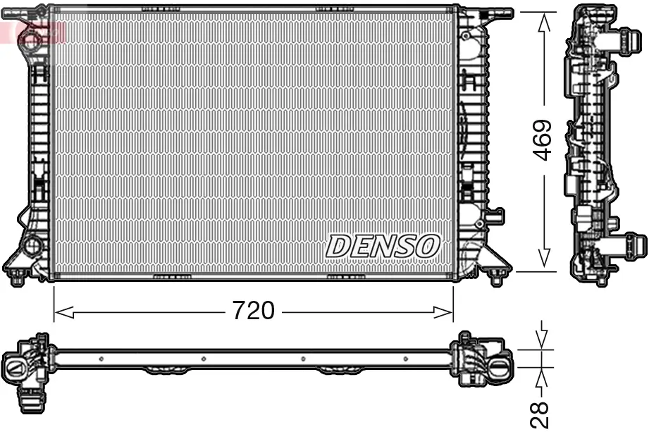 Kühler, Motorkühlung DENSO DRM02022