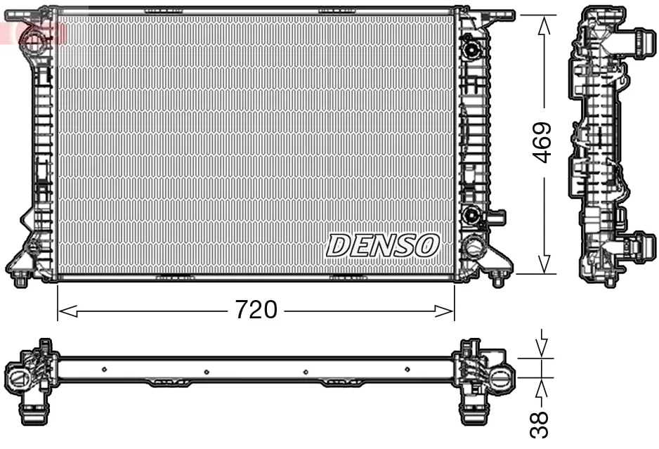 Kühler, Motorkühlung DENSO DRM02023