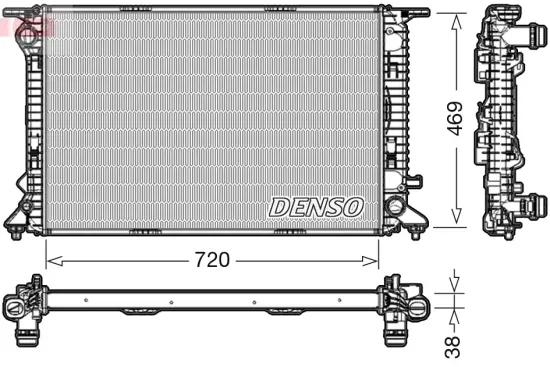 Kühler, Motorkühlung DENSO DRM02024 Bild Kühler, Motorkühlung DENSO DRM02024